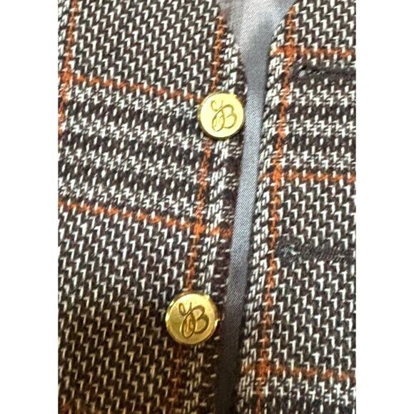 1970s Vintage Wool Vest with Gold Buttons – 18" PTP - Picture 2 of 3